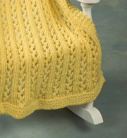 Плед для малыша с узором "ажурные веточки"