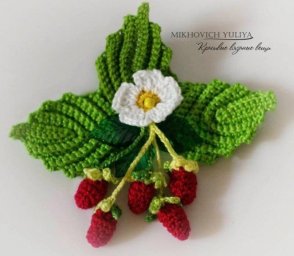 Клубничка крючком. Мастер-класс