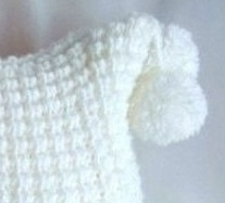 Детская шапочка спицами &laquo;Снежок&raquo;