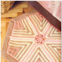 Вязаный коврик из мотивов