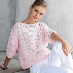 Розовый джемпер свободного силуэта