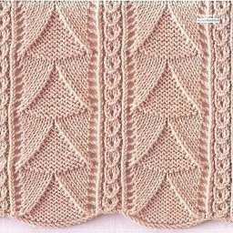 Нежный узор спицами
