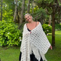 Схема крючком для накидки, палантина.