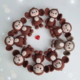 Чебурашка, связанный крючком из пряжи «Детская Пехорка»