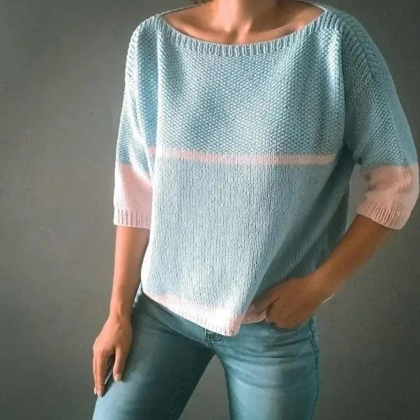 Джемпер из YarnArt Jeans, вяжем спицами Джемпер из YarnArt Jeans, вяжем спицами