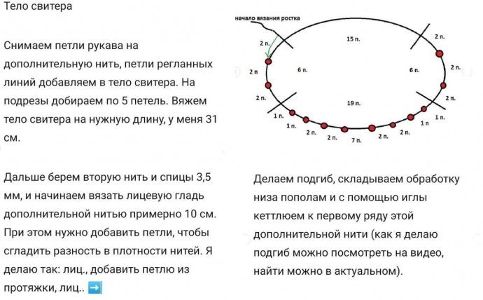 Свитер изумрудного цвета, вяжем из альпаки