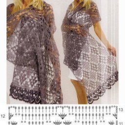 Вяжем ажурную шаль