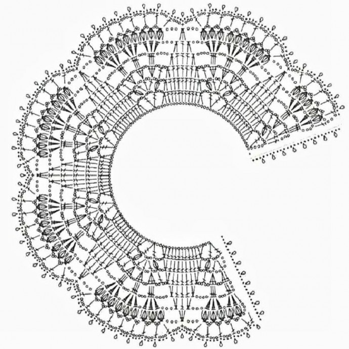 Воротничок для платья или блузки, вяжем крючком