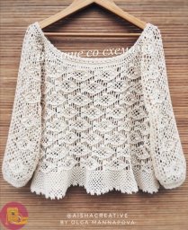 Летний дуэт: блуза и бактус с узором «рыбки»