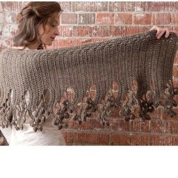 Необычный палантин крючком