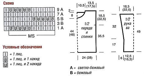 Пуловер с интересным узором