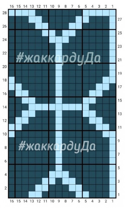 Жаккардовый узор для кардигана Жаккардовый узор для кардигана