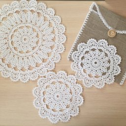 Вяжем ажурное трио крючком!