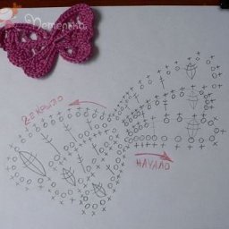 Вяжем милую аппликацию "Бабочка"