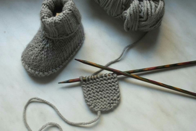 Пинетки-малышки: вяжем без швов!