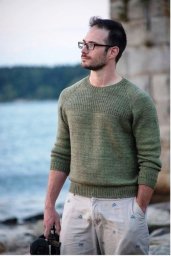 Мужской джемпер спицами