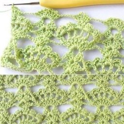 Схема узора "Ажурные ракушки"