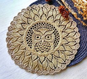 Салфетка "Сова", истинное украшение для дома