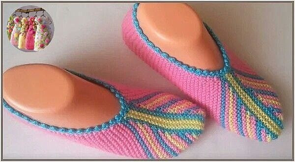 Следки спицами платочной вязкой Следки спицами платочной вязкой