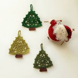 Ёлочки крючком - поможет оформить новогодний подарок