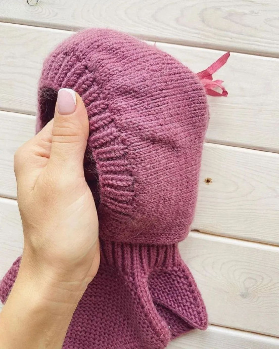 Детская балаклава спицами