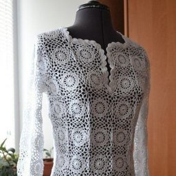 Нежная туника из мотивов крючком