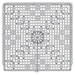 Подборка вязаных квадратных мотивов