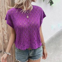 Топ спицами узором ромбами