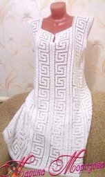 Узop "Γpeчecкий opнaмeнт" для туники крючком