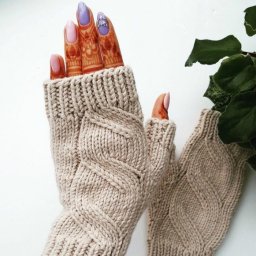 Узор для митенок "Коса"