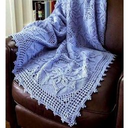 Красивый квадратный мотив для вязаного пледика