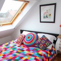 Простой мотив для вязания стильного пледа