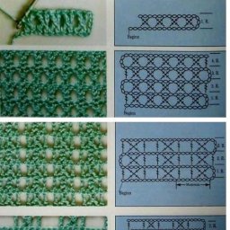 Схемы для вязания скрещенных столбиков