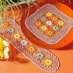 Вязаные салфетки необычной формы