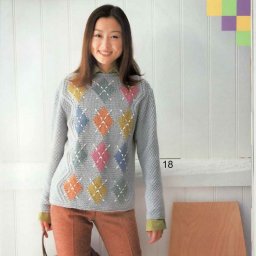 Необычный пуловер спицами