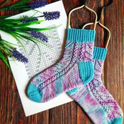 Яркие носки спицами