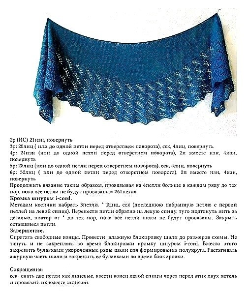 Шаль спицами Шаль спицами