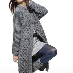 ​Пальто с широким переплетением