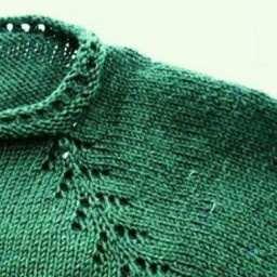 Реглан "Ёлочка", вязание от горловины