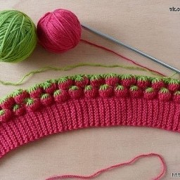 Узор "Клубнички" крючком