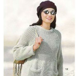 Пуловер с рукавом реглан