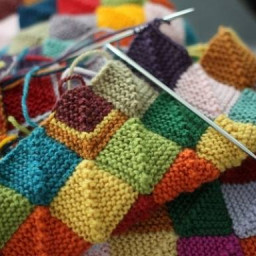 Печворк спицами