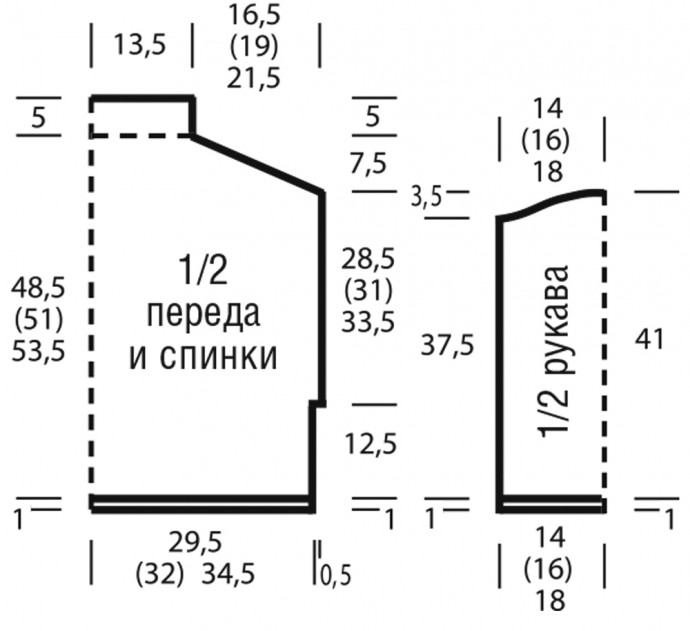 Ультрамодный вязаный джемпер