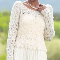Вяжем ажурную кофточку "Brambling"