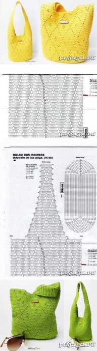Большая подборка схем летних сумочек