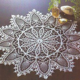 Ажурная салфетка, вяжем крючком