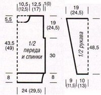 Красивый пуловер с узором из крупных кос Красивый пуловер с узором из крупных кос