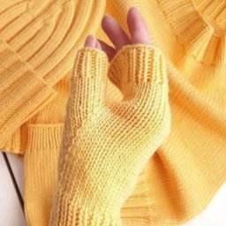 Митенки спицами