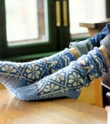 Носки спицами, узор для жаккарда