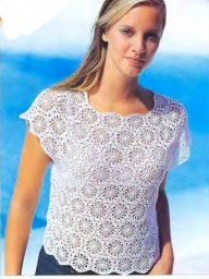 Белоснежный топ из мотивов